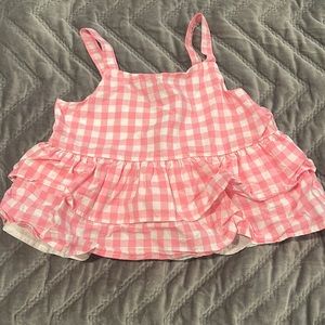 Janie and Jack girls pink tank top size 6